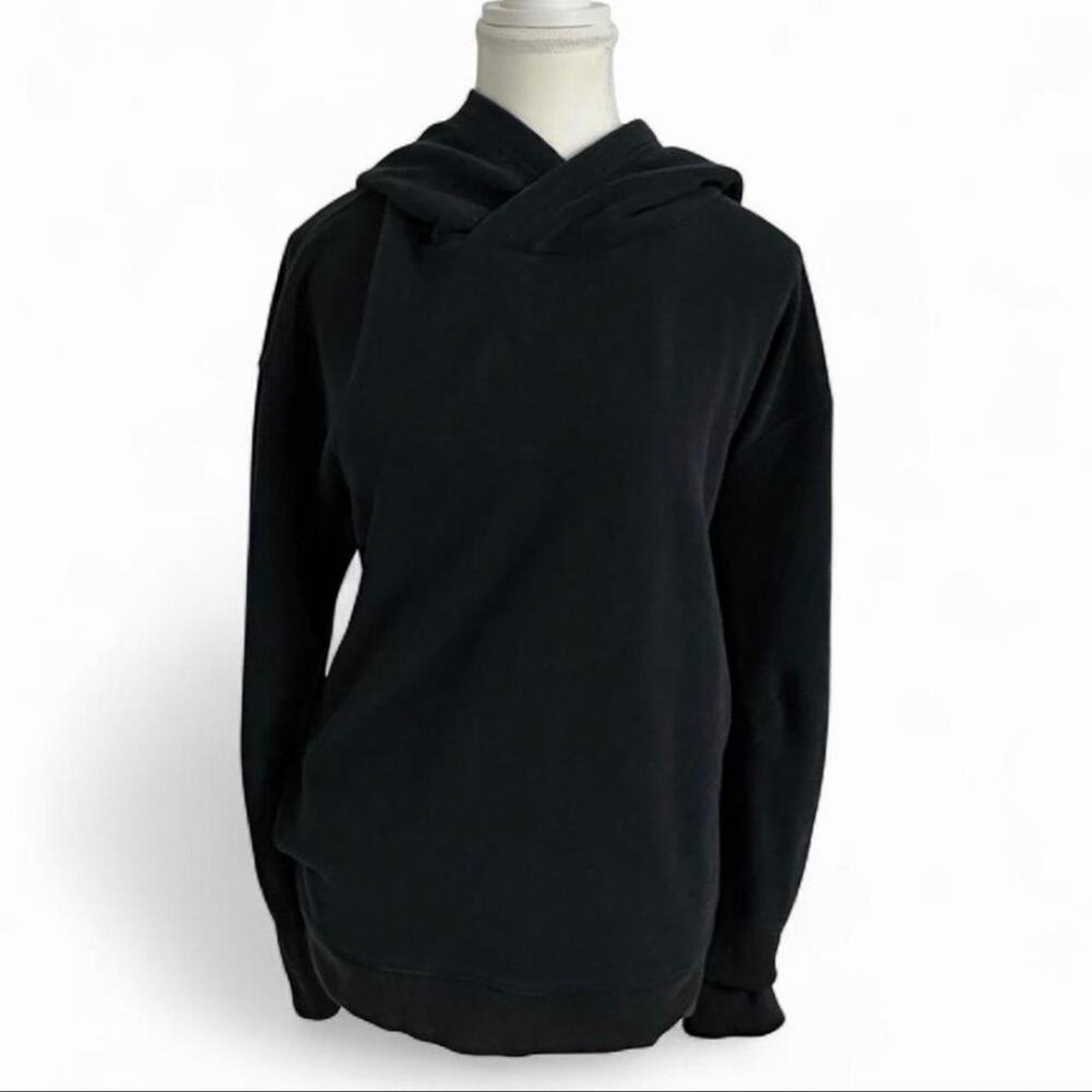 Free People Black Cotton Hoodie size M